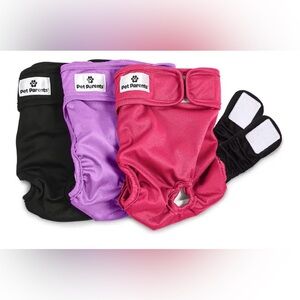 XL female diapers  - Pink, Purple & Black Reusable Set